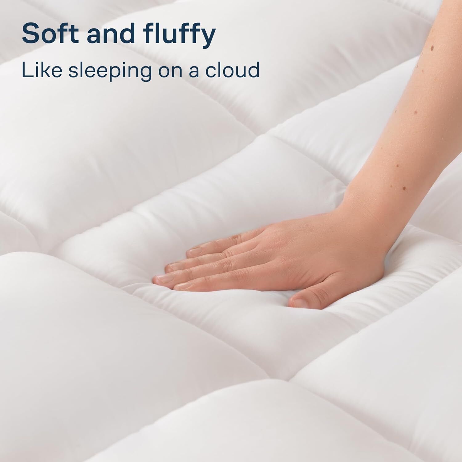 Luxury Mattress Topper Pillowtop Bedding Mat Pad Fitted Cover Underlay All Sizes--5CM  Double-40