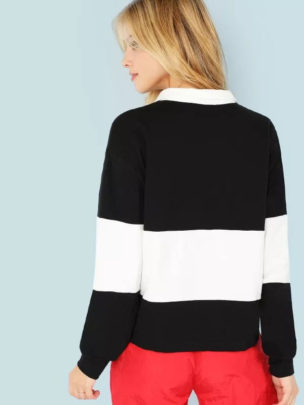 Title 2, Printed black and white contrast sweater