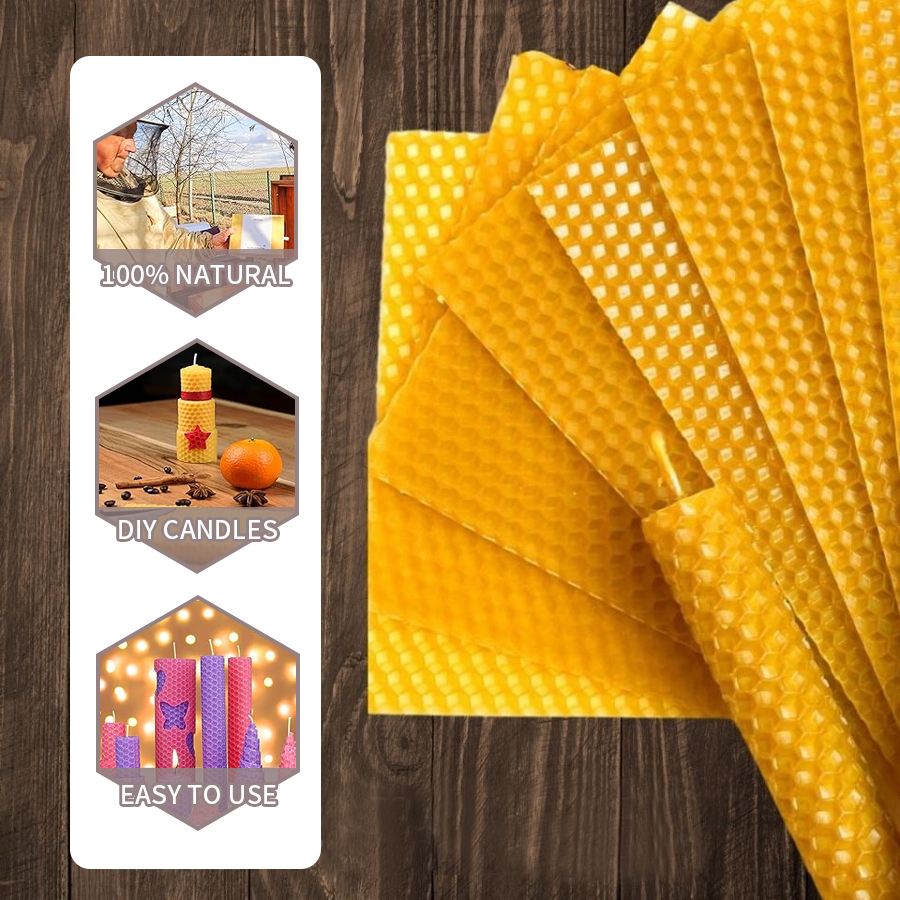 Beeswax Tablets Handmade Diy Christmas Atmosphere Creative Honeycomb Candles Pure Beeswax Roll Wax Tablets Raw Materials image 2