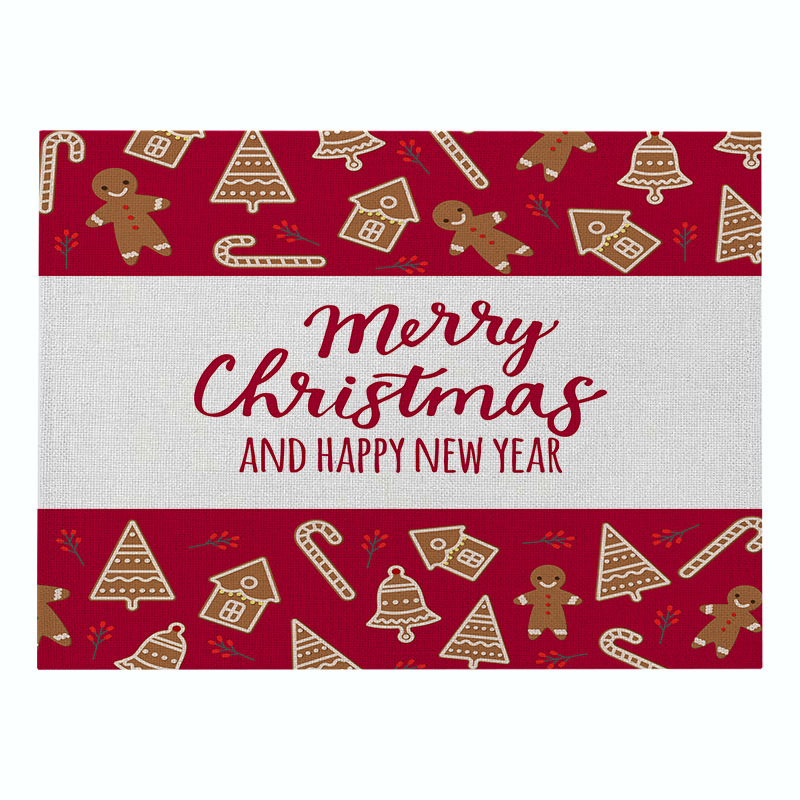 Title 13, Christmas Red Series Cotton And Linen Placemat