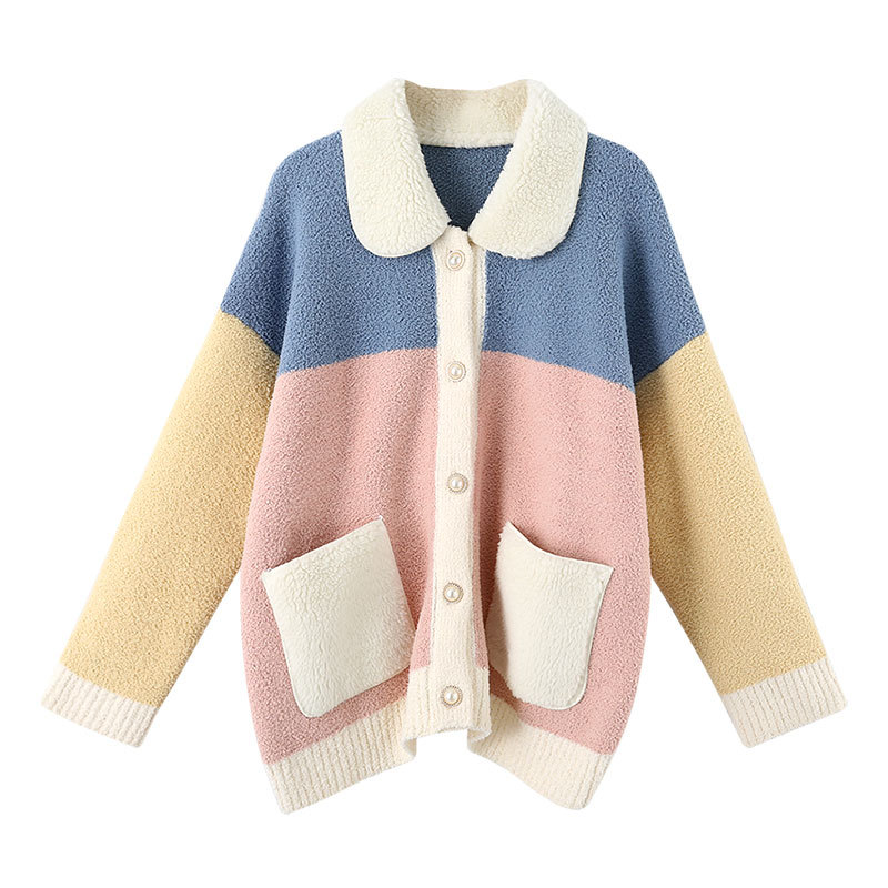 Western Style Woolen Coat Girls Thicken Loose Students