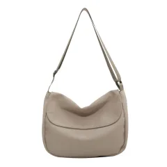 Casual Solid Color Messenger Bag Large Capacity - Khaki - View 1