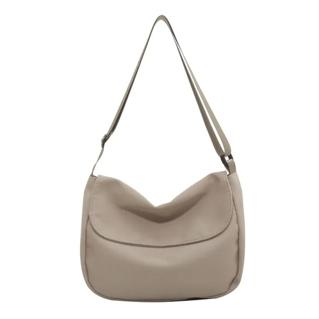 Casual Solid Color Messenger Bag Large Capacity Khaki - Shop at LoveMi