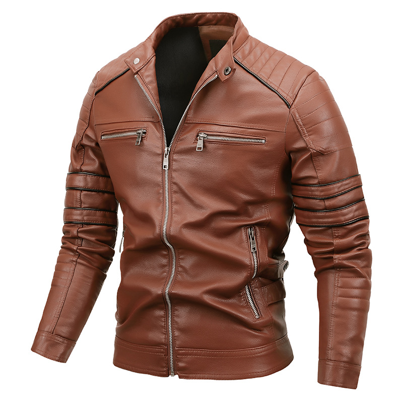 Giacca moto uomo più velluto pelle - Foto 4 di 4
