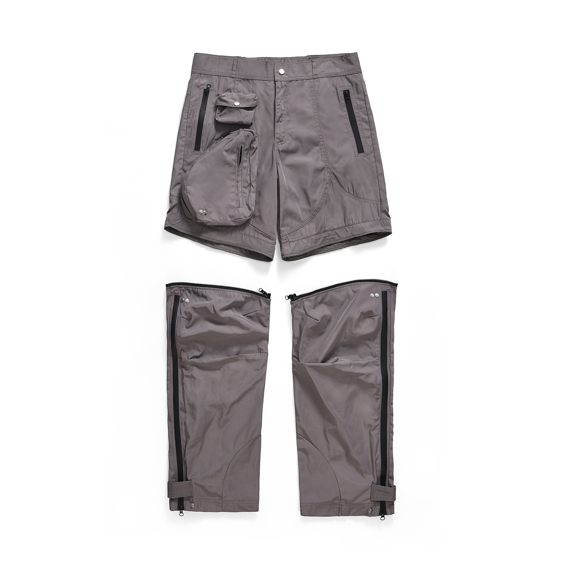 Title 6, Multi Pocket Detachable Panel Zip Nylon Trouser...