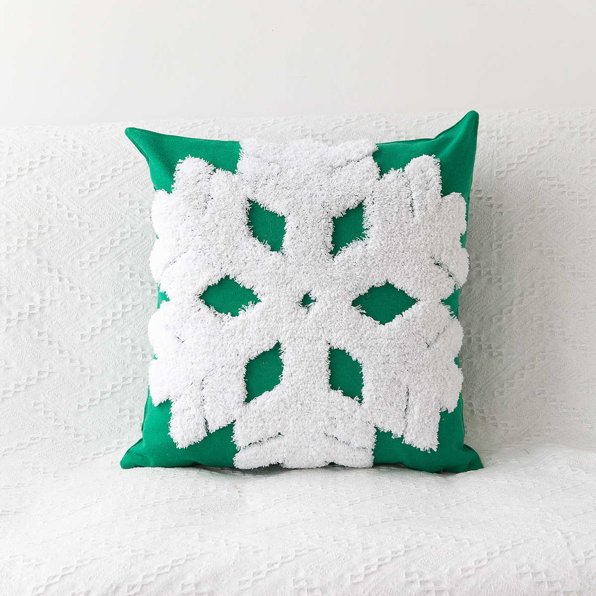 Christmas green snowflake