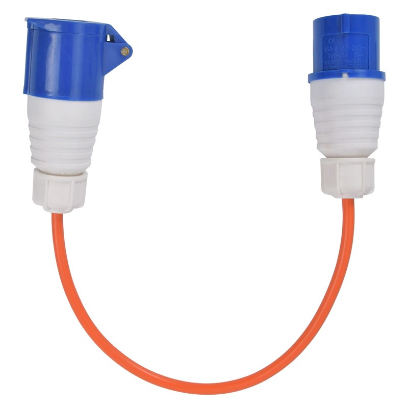 16 Amp Reversed Caravan Camping Outdoor Reverse Polarity Adapter Mains Hook Up D