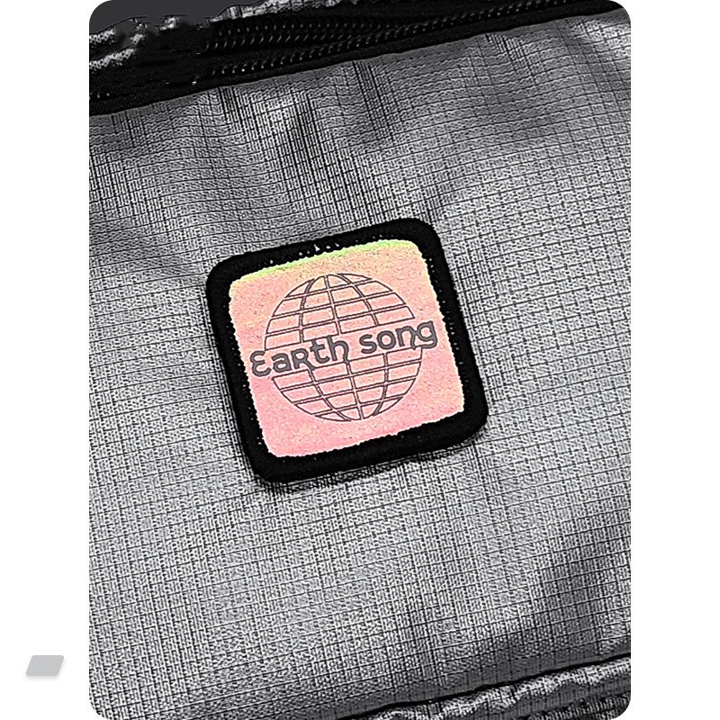 Harajuku Silver Check Chest Bag Men