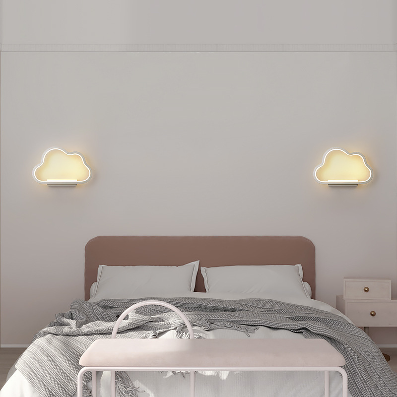 Title 2, Kinderkamer Wolken LED Wandlamp, Eenvoudige Bed...