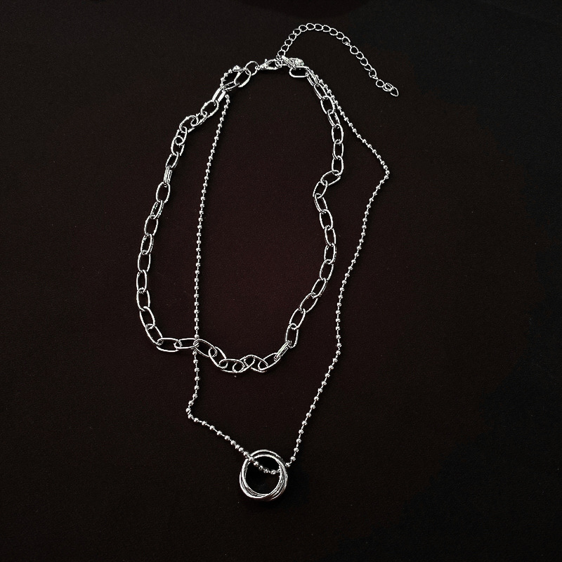 Retro Multilayer Necklace Simple Temperament Short Clavicle Chain