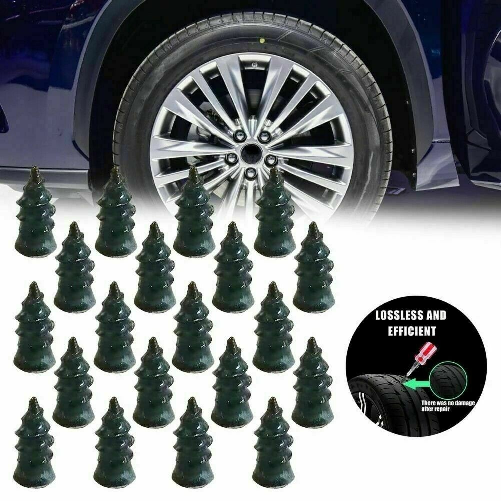 20pcs Universal Tire Repair Screw In Rubber Plug Nail Car Tyre Puncture Kit