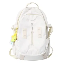 Women's Fashion Simple Large Capacity Backpack - White - View 1