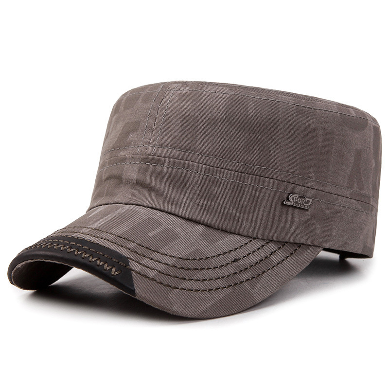Men's Solid Color Cotton Flat Hat