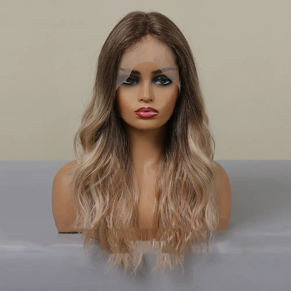 Women's Fashion Pick Dye Big Wave Lace Wig