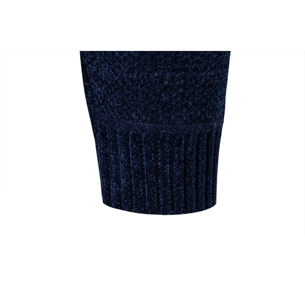 Casual Sweater Men Stand Collar Striped Color Matching Long Sleeves