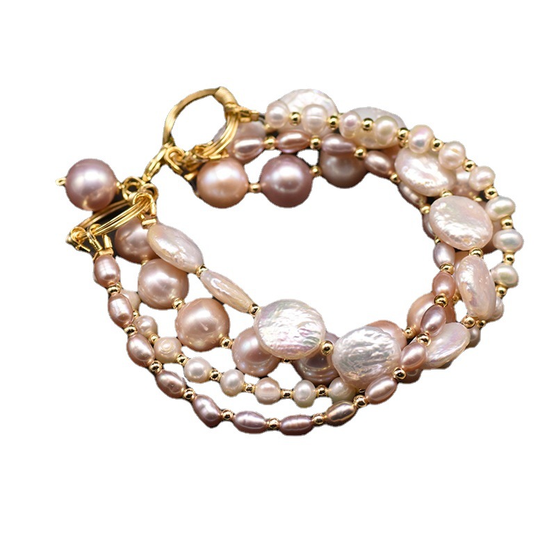 Natural Baroque Freshwater Pearl Multilayer Bracelet