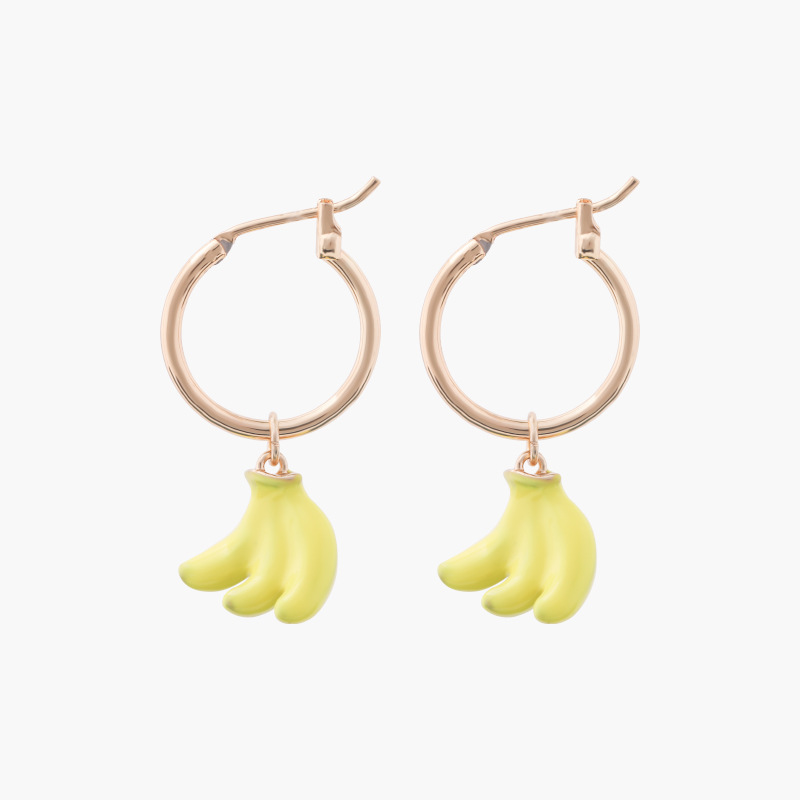 Fruit Banana Earrings S925 Silver Post