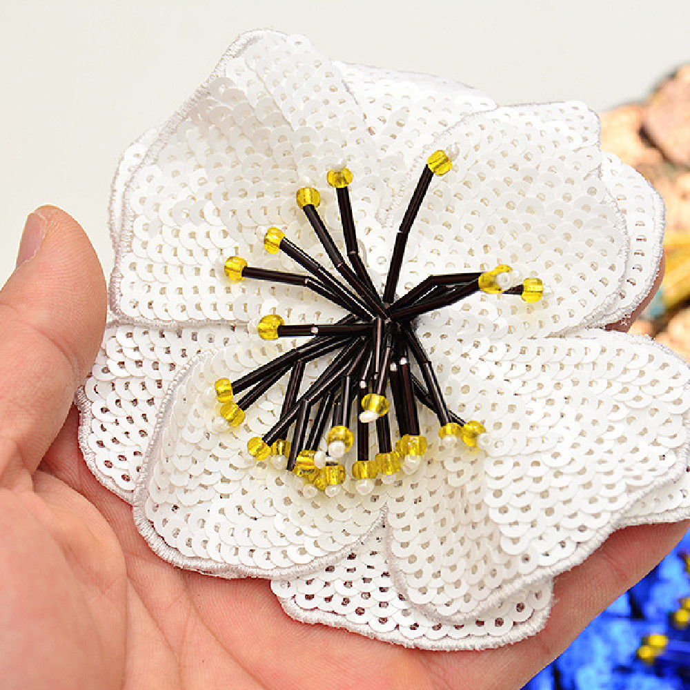 Sequin Embroidered Statement Patch Hole Applique — image 1
