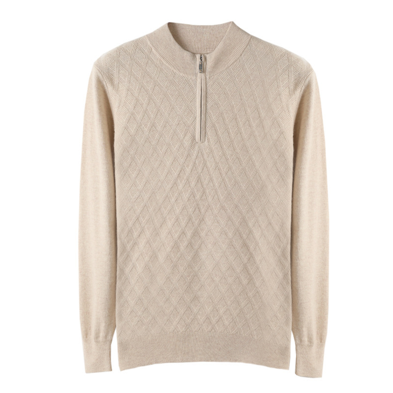 Title 4, Maglione casual in cashmere con collo alto a me...