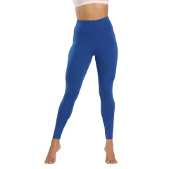 Peach Yoga Pants With Hip And Waist Lift - Blue - View 1