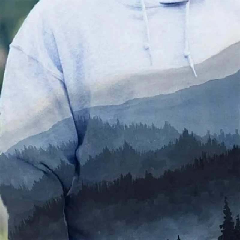 Title 9, Pullover-hoodie met lange mouwen en landschapsp...