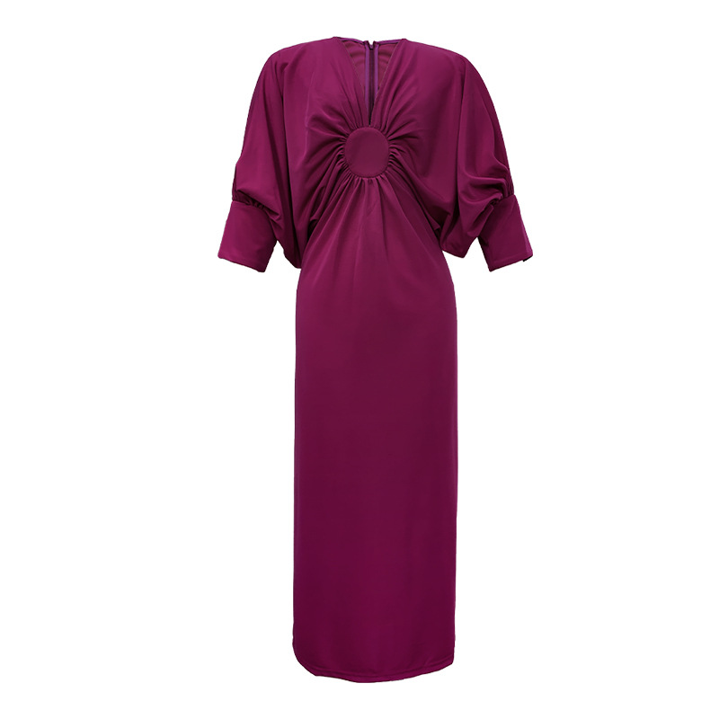 Pleated-Waist Long-Sleeve Dress, picture 3 of 5