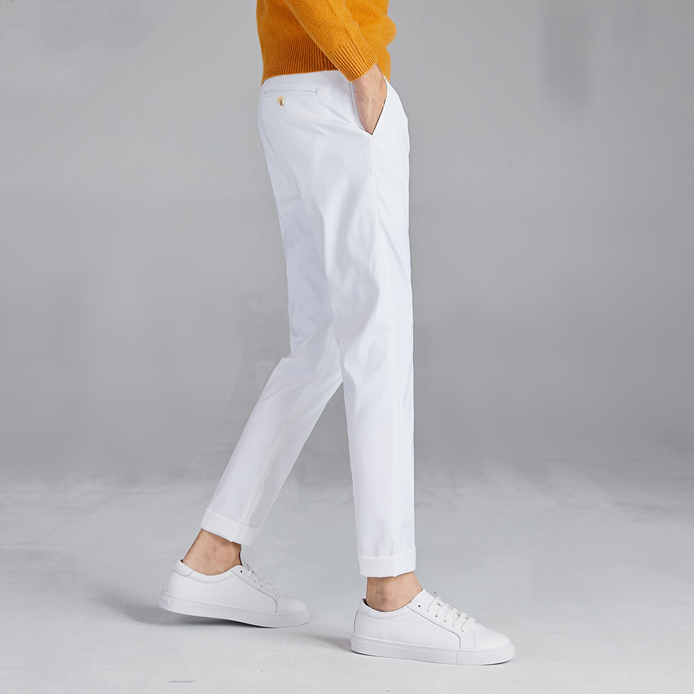 Title 4, Calça cropped branca masculina