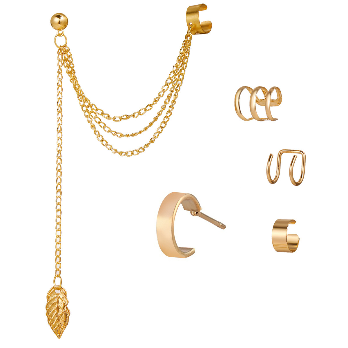 No Pierced Ear Clip Set Creative Simple Alloy