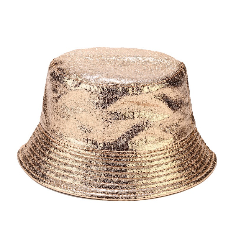 New Lacquer Leather Fisherman Hat Female Creativity