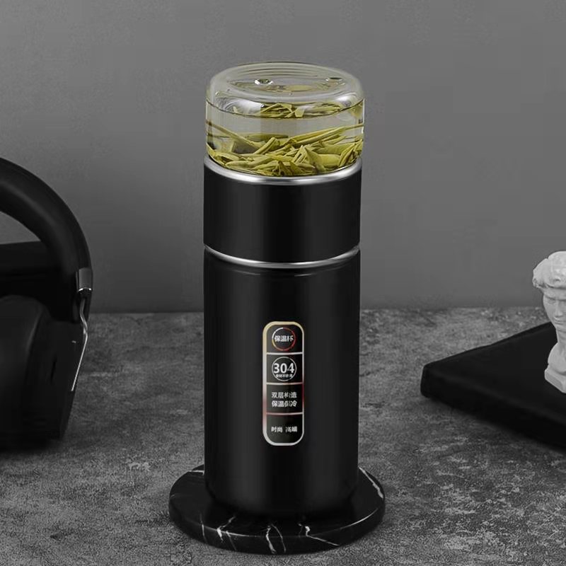 Stainless Steel High Borosilicate Glass Water Cup - Image 2