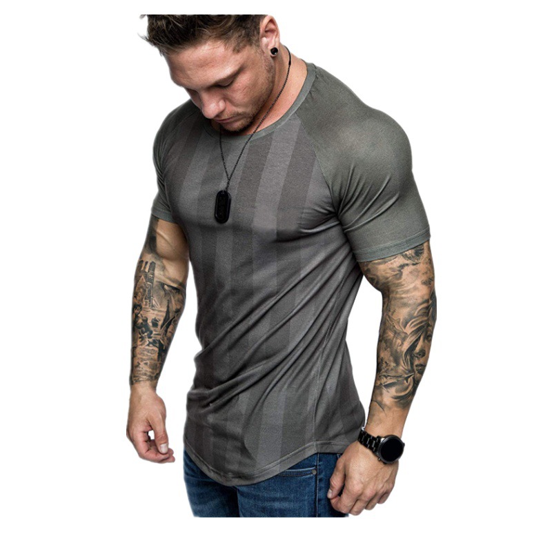 Title 6, Summer mens striped short-sleeved T-shirt Ragl...