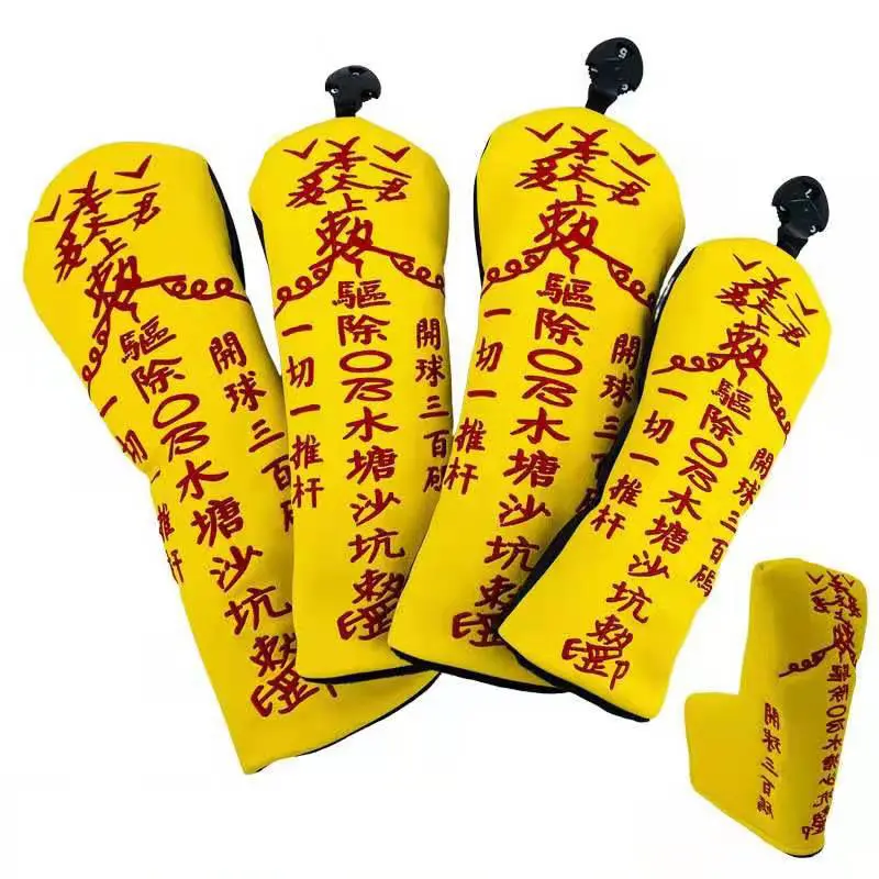 Yellow Golf Club Cover Wood Protection Putter
