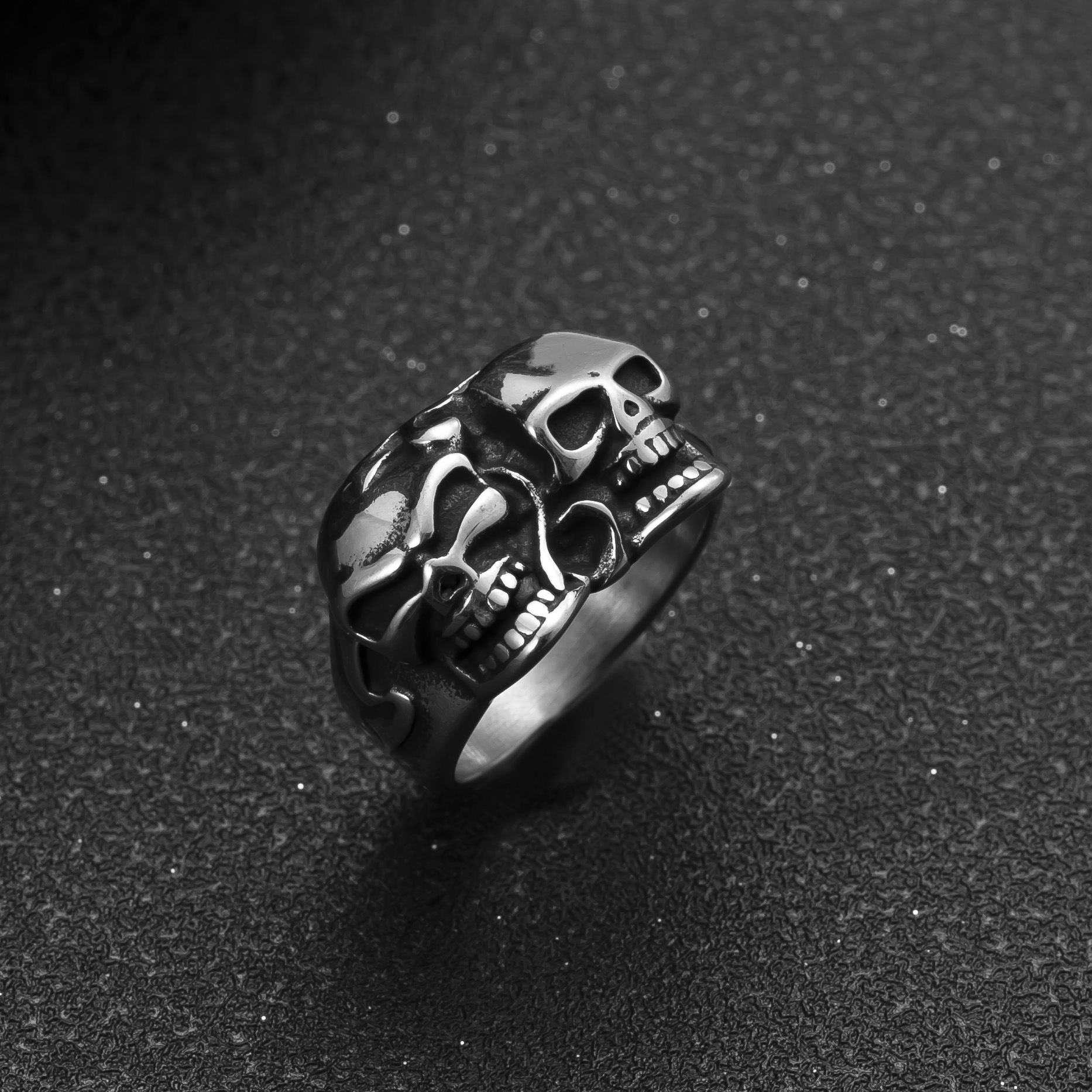 Bague Crâne Or — vue 4