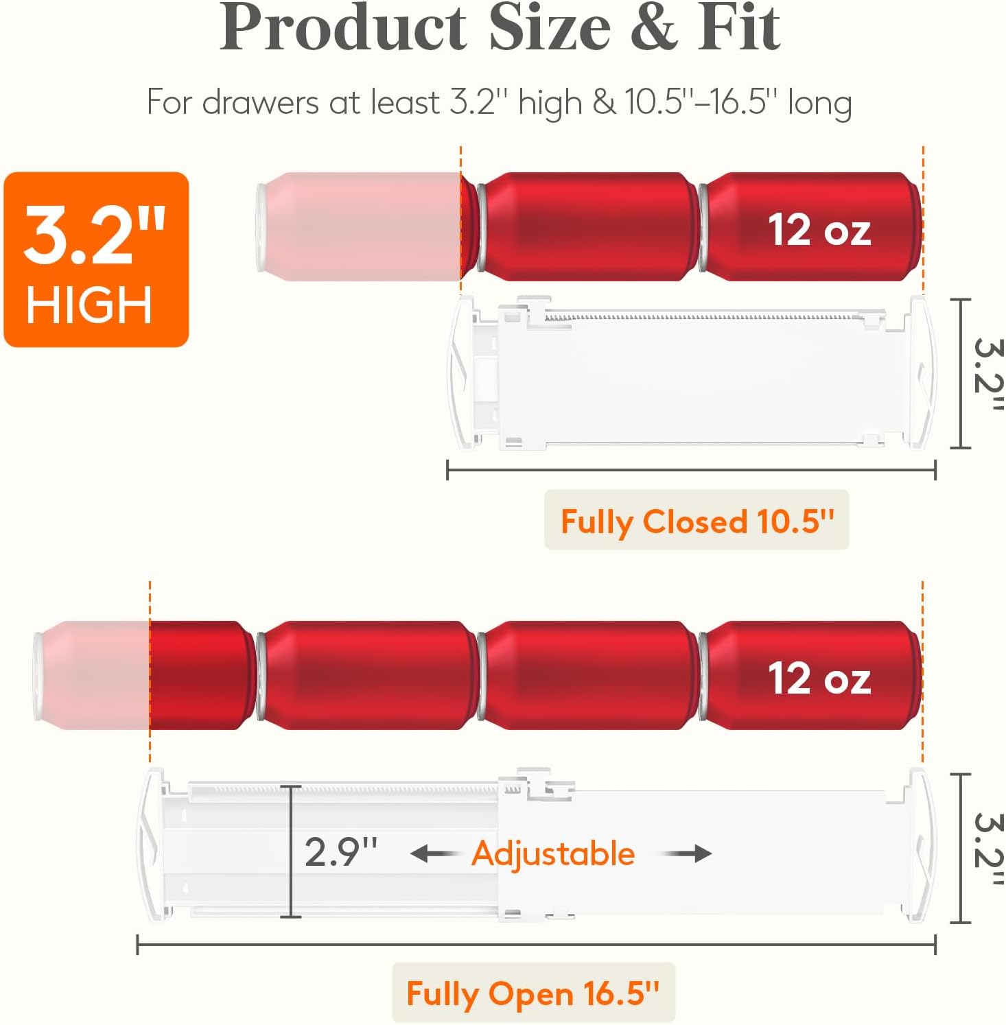 Drawer Dividers 3.2 Inch High, Adjustable Drawer Organizers For Clothes, Socks, Underwear And Dresser Storage 2