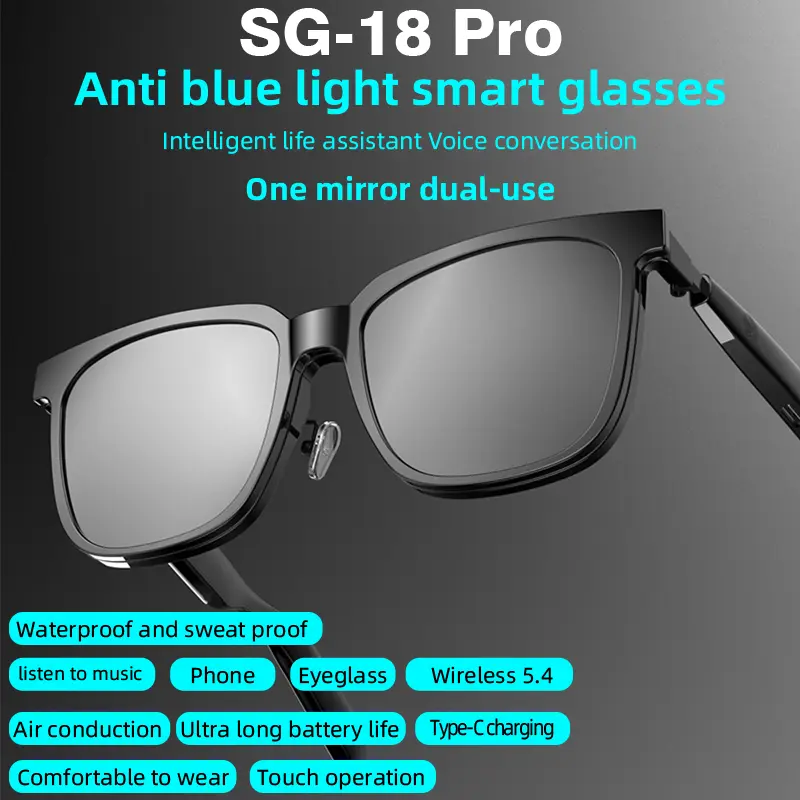 Smart Glasses Smart Eyewear Step Into The World High Definition UV Resistant Lenses HIFI Sound