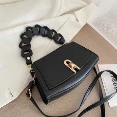 Spring And Summer New Fashion Shoulder Bag Women Messenger Portable Small Square Bag - Black - View 1