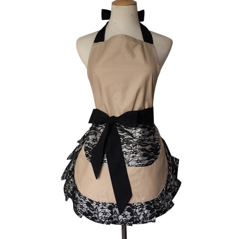 Title 7, Black lace simple strap apron