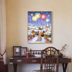 Diamond Art Painting Mosaic Christmas House Room Decoration - View 1