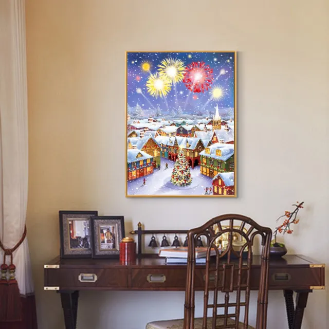 Diamond Art Painting Mosaic Christmas House Room Decoration - Shop at LoveMi