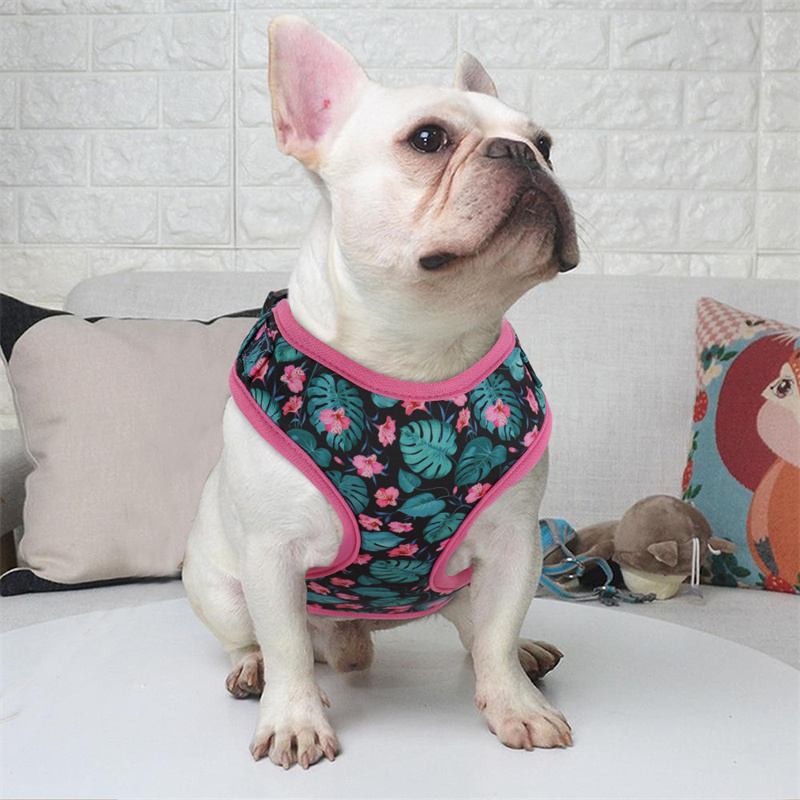 Traction Rope Vest Type Cute Broken Flowers