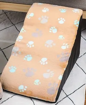 Pet Step Dog Ladder Bed Non slip Stairs Removable And Washable Kitten Small Dog Bedside Sofa Pet Supplies Brown Paw Print - Shop at LoveMi