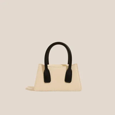 Color Matching Mini Cute Handbag - White