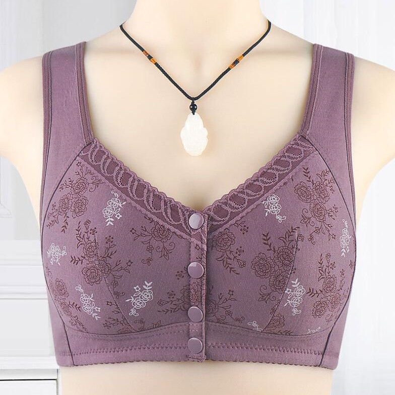 Title 2, Printed Soft Cotton Bra Front Button Ladies Und...