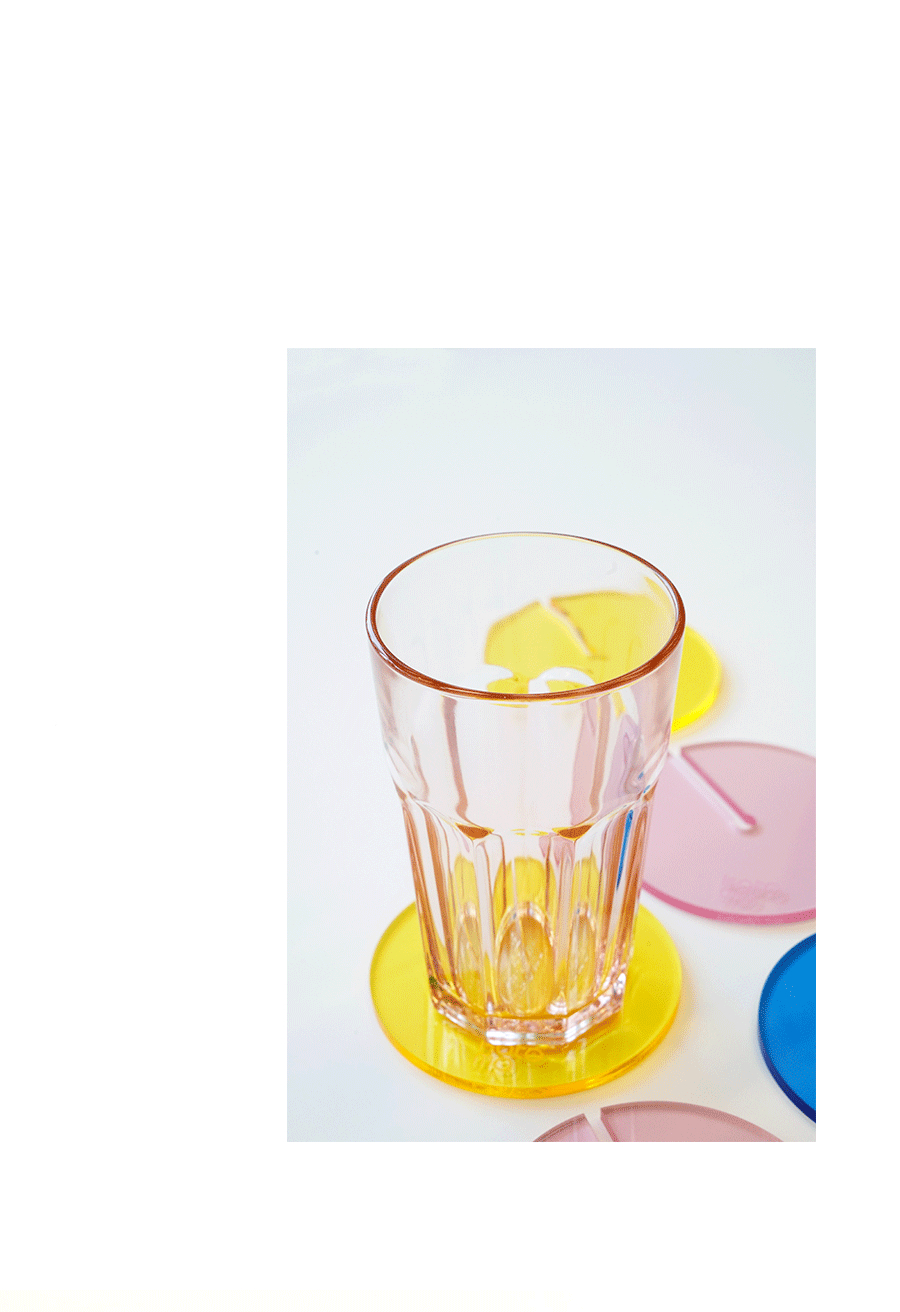 Title 4, Color Modern Simple Transparent Acrylic Coaster