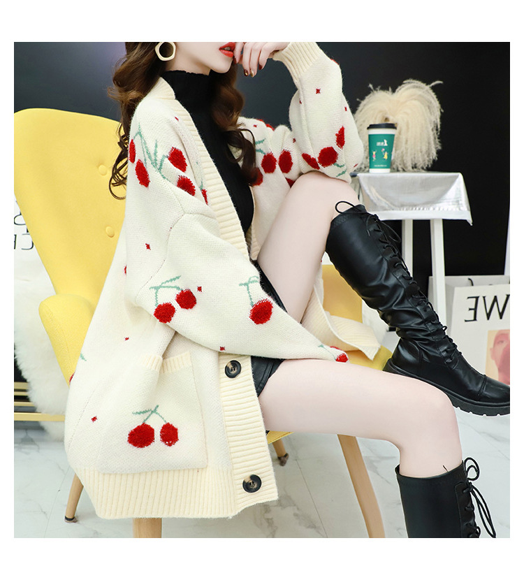 Title 7, New Thick Fashion Loose Knitted Jacket