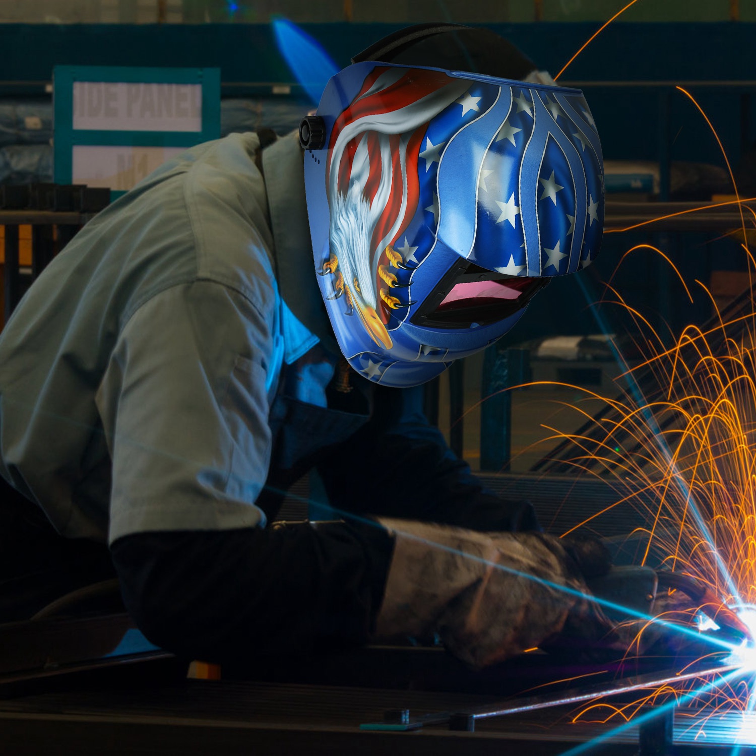 Welding Helmet Solar Powered Auto Darkening Hood With Adjustable Wide Shade Range 9-13 For Mig Tig  Weld Grinding Welder Mask