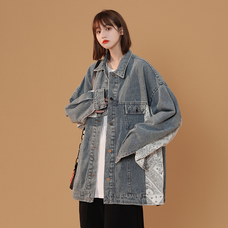 Women's Denim Jacket Loose Korean Style New Spring And Autumn Thin Top Blue - Shop at LoveMi