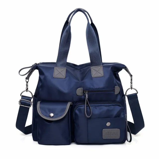 Large Capacity Multi pocket Shoulder Bag For Women Nylon Waterproof Handbags Female Casual Commuting Messenger Crossbody Bags Blue - Shop at LoveMi