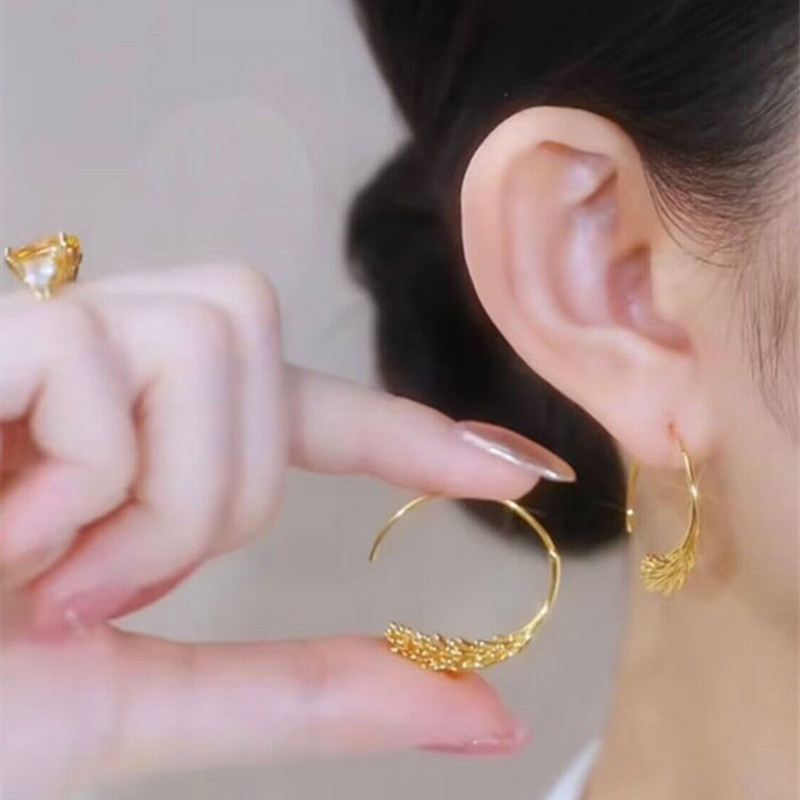 Niche Wheat Earring Design Tidal Circle