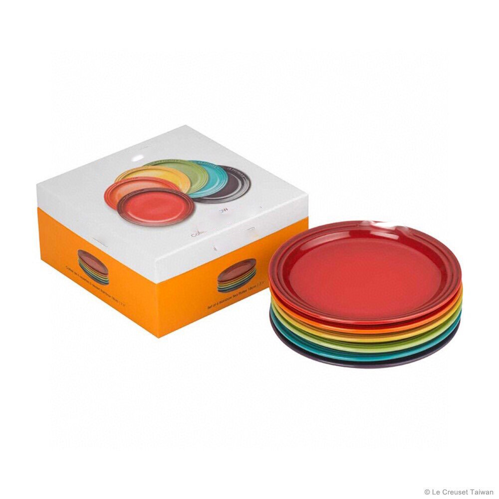 Title 1, Colorful enamel rainbow plate set ceramic plate